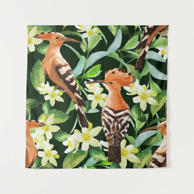 Tenture Oiseaux exotiques : Tropical Vintage Print (Devant)