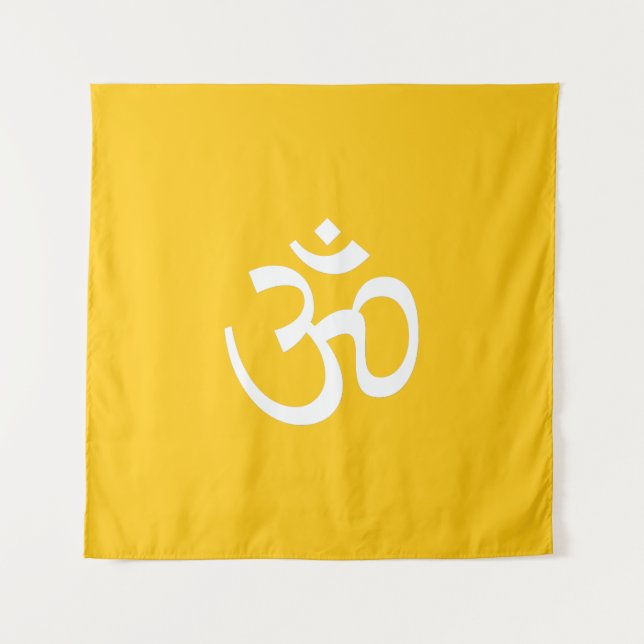 Tenture Om Aum contour Icon Mikado Symbole de l'hindouisme (Devant)