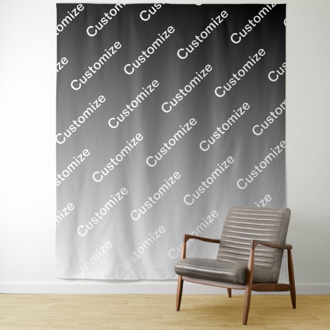 Tenture Ombre de couleur changeable & motif de texte (En situation)