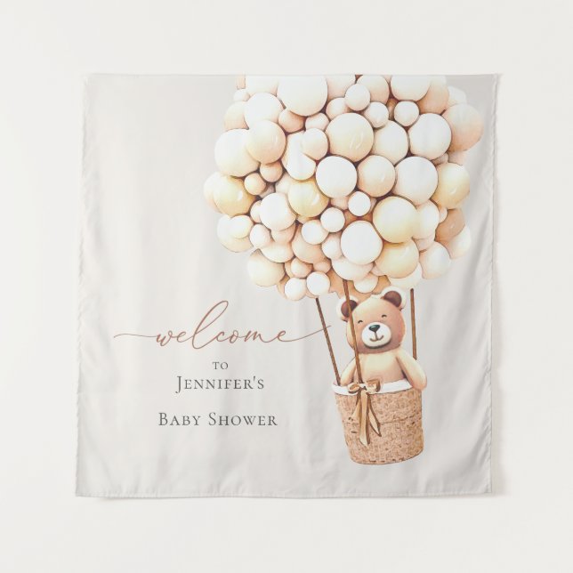 Tenture On attend avec impatience ! Baby Shower (Devant)