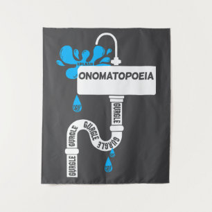 Tenture Onomatopoeia écriture ou poésie créative