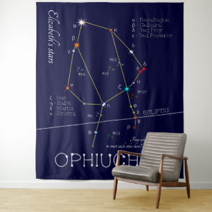 Tenture Ophiuchus de constellation zodiaque