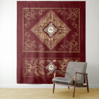 Opulence ornée | Flouris rouge et or bijoux