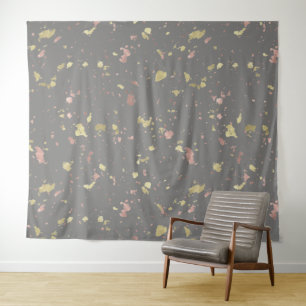 Tenture Or et rose paillettes mat or gris foncé chaud
