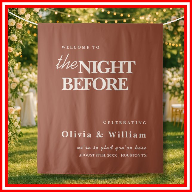 Tenture Orange Brûlé La Nuit Avant Le Mariage (Créateur téléchargé)