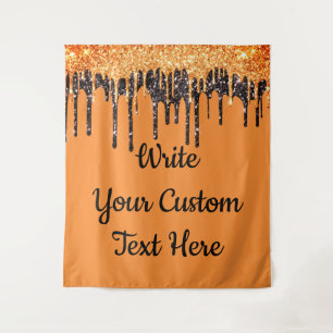 Tenture Orange Halloween Party Photo Booth Backdrop Prop