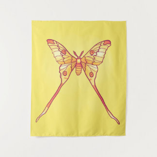 Tenture Orange Luna Moth Art - Insecte colorée
