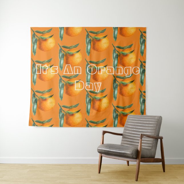 Tenture Oranges pour une journée orange (En situation (horizontale))