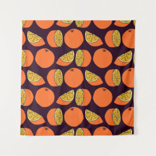 Tenture Oranges sans couture motif, texture vintage.