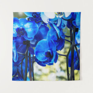Tenture Orchidées bleues