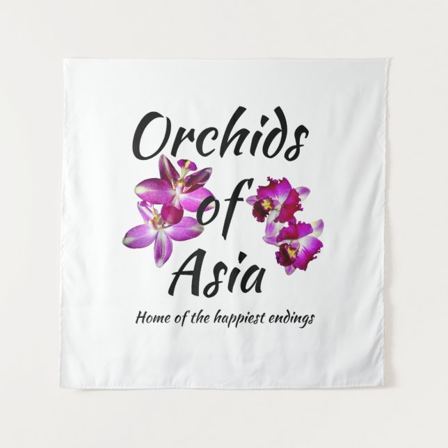 Tenture Orchidées d'Asie (Devant)