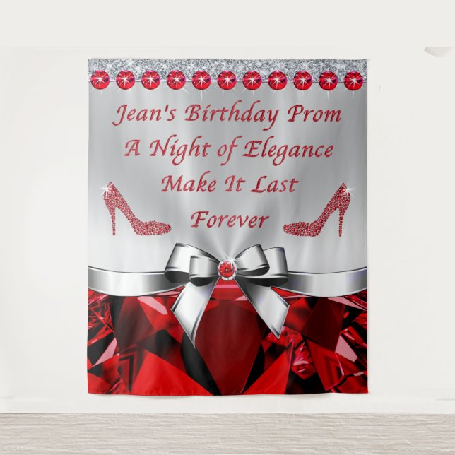 Tenture Ordre spécial Jean, Ruby Anniversaire Contexte (Devant)