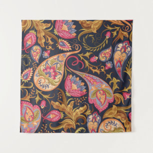 Tenture Ornate Paisley : Élégant Motif sans joint.