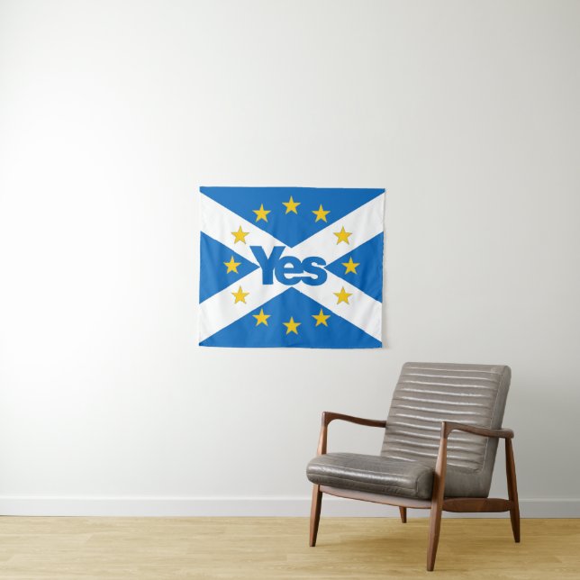 Tenture Oui au drapeau indépendant de l'Ecosse d'Européen (En situation (horizontale))