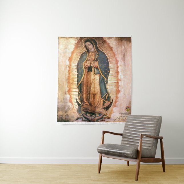Tenture Our Lady Of Guadalupe Vintage (En situation)