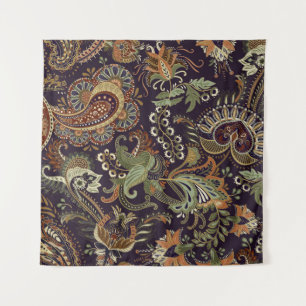 Tenture Paisley Colorful Textile : Ethnic Vintage Design