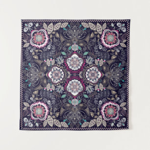 Tenture Paisley floral, design de poche carré.