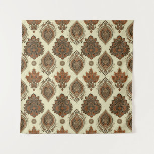 Tenture Paisley floral, motif vintage textile asiatique.