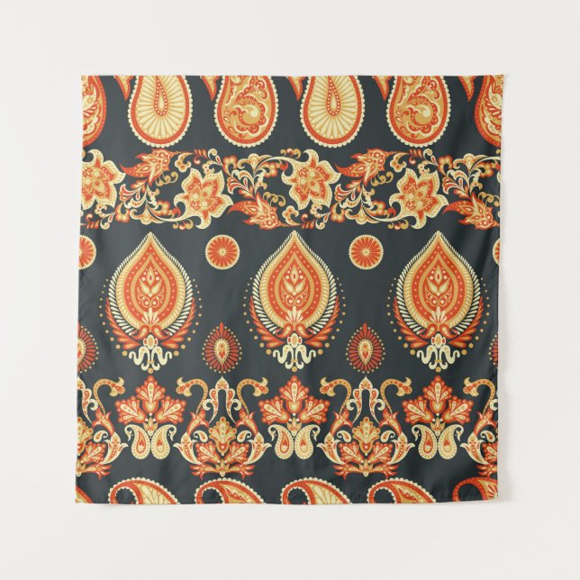Tenture Paisley Floral : Oriental Ethnic Seamless (Devant)