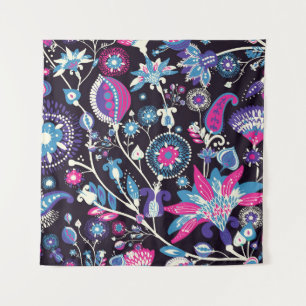 Tenture Paisley moderne : motif traditionnel oriental.