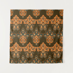Tenture Paisley Textile Asiatique : Floral Vintage Illustr