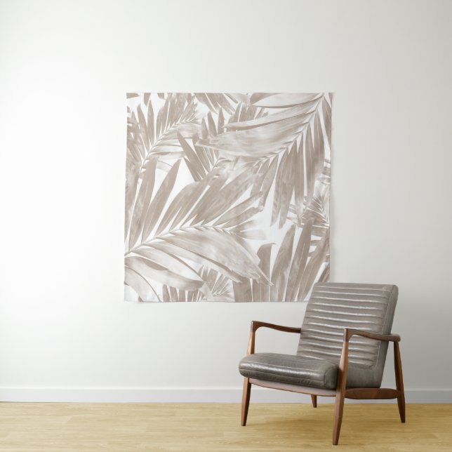 Tenture Palm Amour Motif Feuille #4 #tropical #wall #décor (En situation)