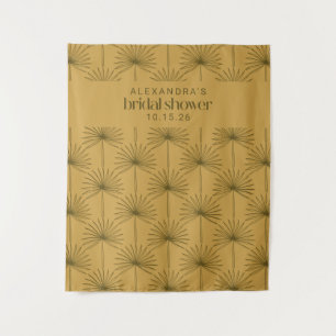 Tenture Palm Leaf Botanical Moutarde Mariage Sur Mesure 