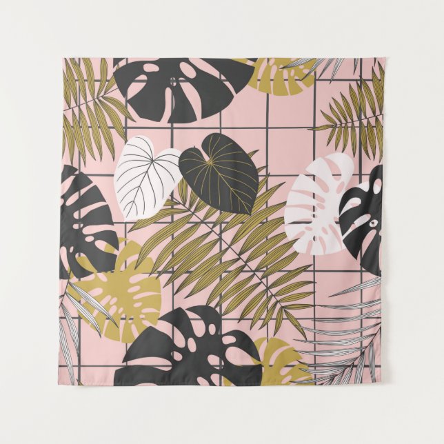 Tenture Palmier tropical feuille motif (Devant)