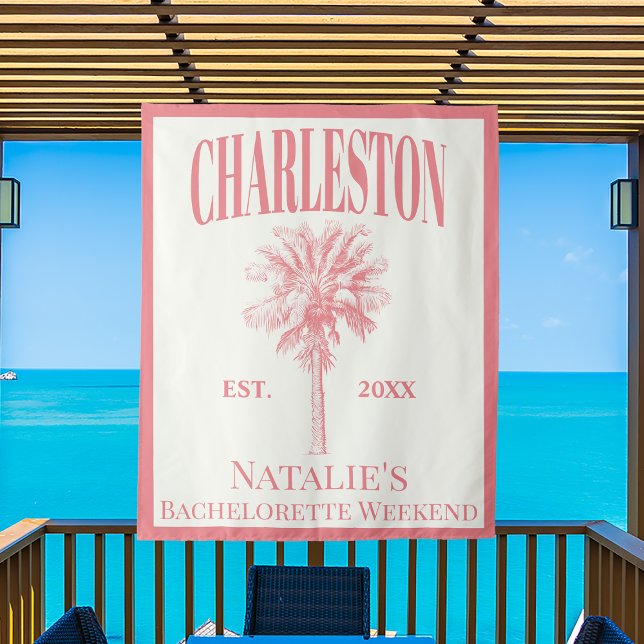 Tenture Palmiers de luxe Charleston Bachelorette côtière (Créateur téléchargé)