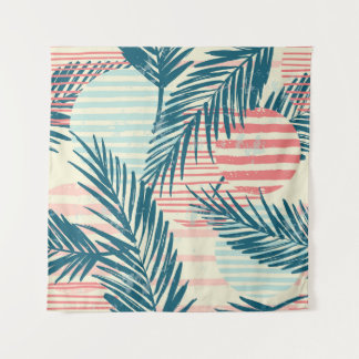 Tenture Palmiers exotiques, textures dessinées à la main