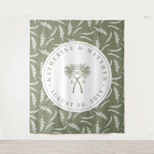 Tenture Palmiers noués Destination Tropicale Mariage