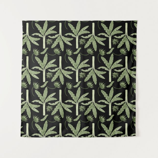 Tenture palmiers tropicaux sans couture motif (Devant)