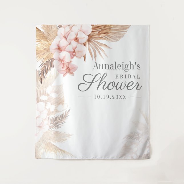 Tenture Pampas Grass Terracotta Fête des mariées arrière-p (Devant)