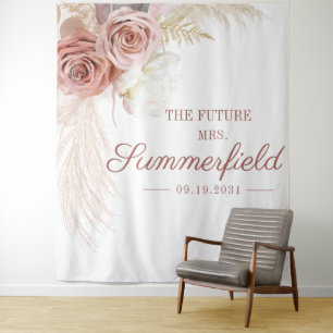 Tenture Pampas Grass Terracotta Fête des mariées arrière-p