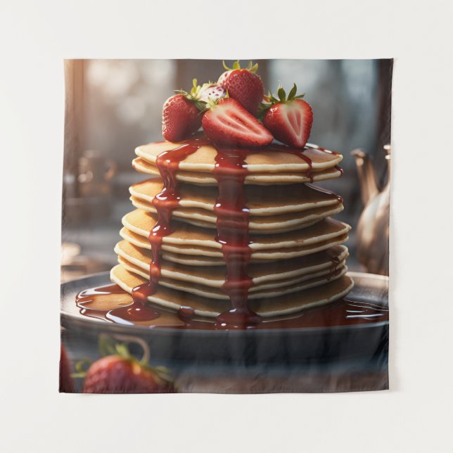 Tenture Pancakes aux fraises (Devant)