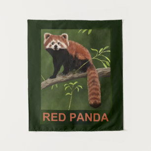 Tenture Panda rouge