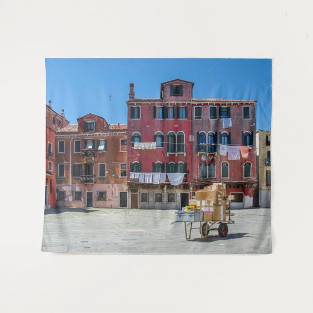 Tenture Panier avec boîtes à Venise (Devant (Horizontal))