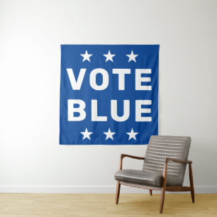 Tenture Panneau bleu Vote