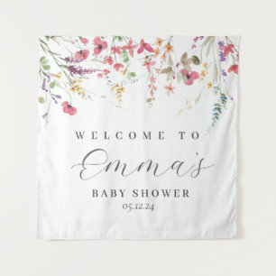 Tenture Panneau de bienvenue fleur sauvage, affiche fleur
