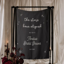 Panneau de bienvenue pour une baby shower céleste 