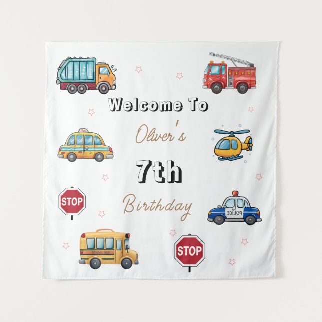 Tenture Panneau de bienvenue pour une fête d'anniversaire  (Devant)
