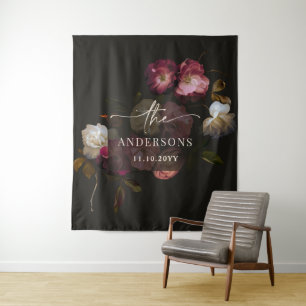 Tenture Panneau de bienvenue romantique et sombre à motif 