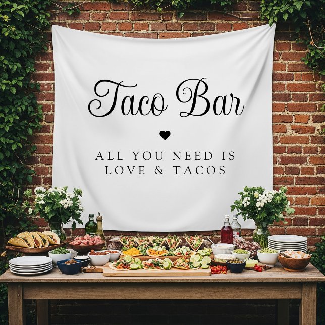 Tenture Panneau de Fiesta de Mariage Amour Moderne et Taco (Créateur téléchargé)