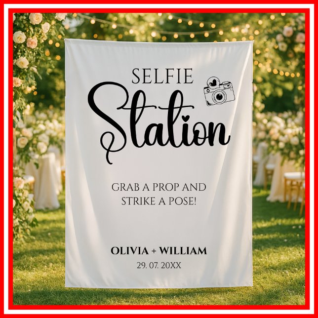 Tenture Panneau de mariage de la station selfie Fond moder (Créateur téléchargé)