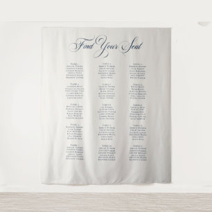 Tenture Panneau de plan de table de mariage classique ivoi