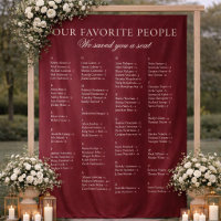 Panneau de plan de table de mariage en tissu borde