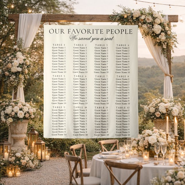 Tenture Panneau de plan de table de mariage en tissu de st (Créateur téléchargé)
