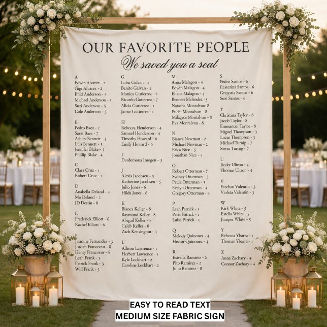 Tenture Panneau de plan de table de mariage en tissu facil (Créateur téléchargé)