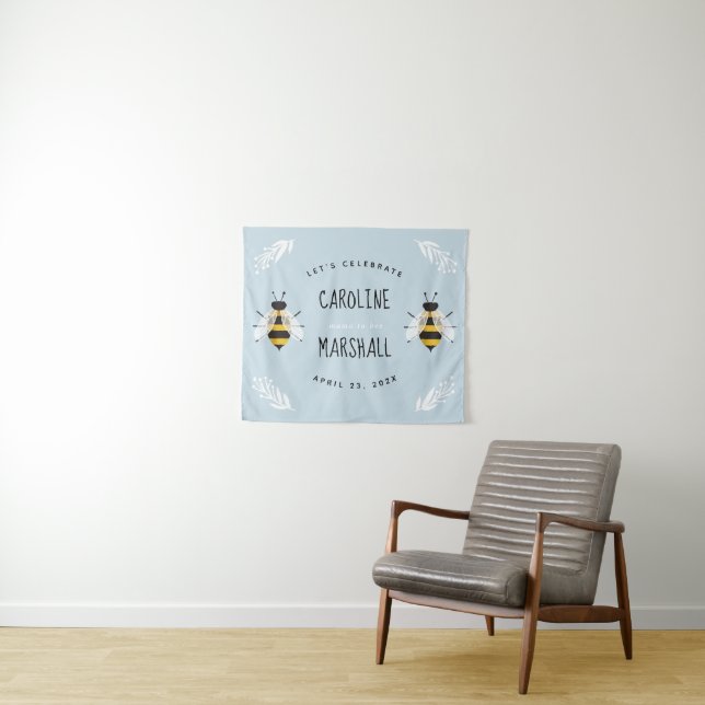Tenture Panneau de salle de bain Rustic Mama to Bee Baby B (En situation (horizontale))