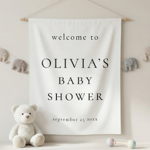 Tenture Panneau de tissu Minimaliste Bienvenue à la Baby S
